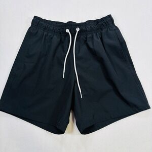 Hollister Mens 4-Way Stretch Swim Trunks Black Size XS